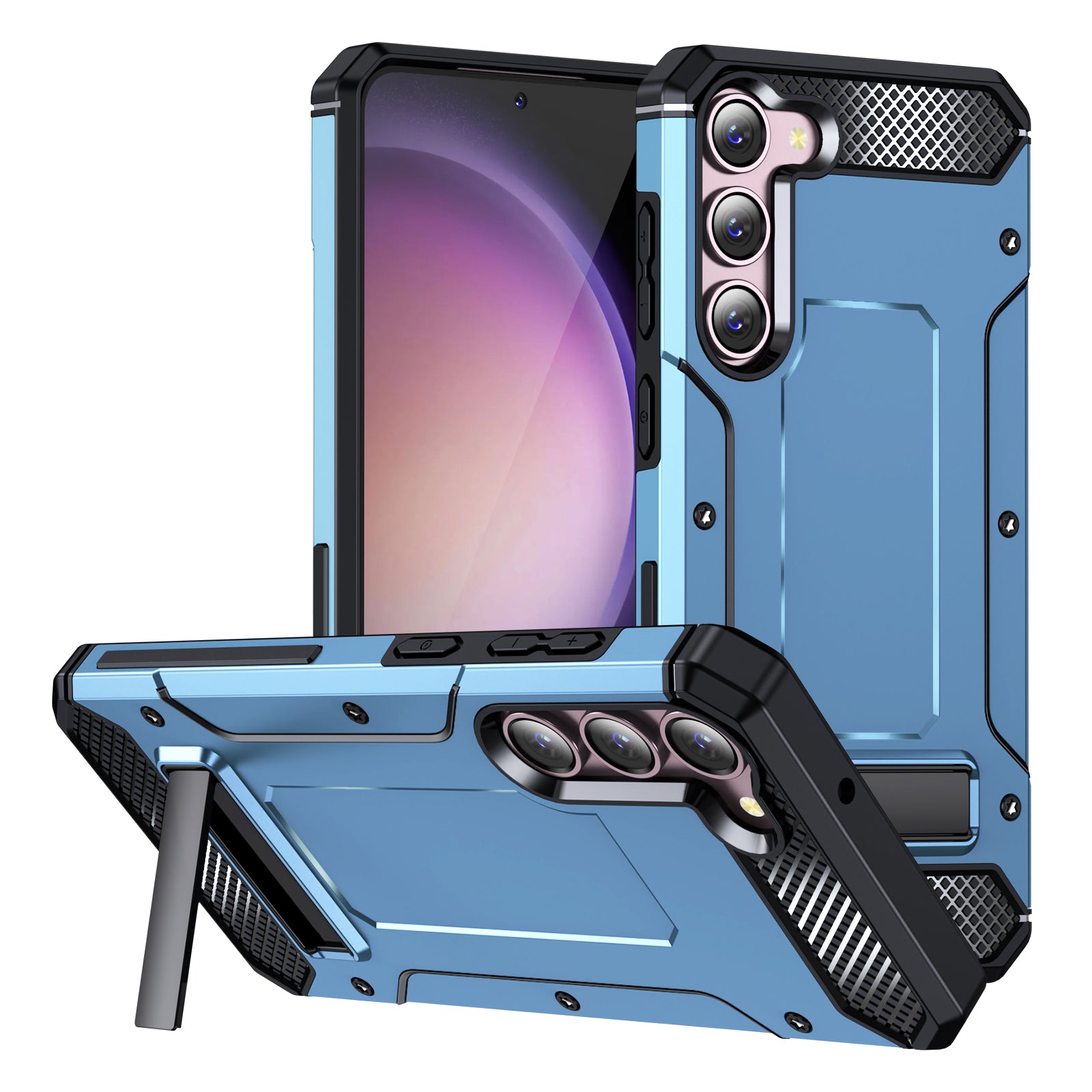 For Samsung Galaxy S23 Metal Kickstand Phone Case TPU PC Anti-drop Cover For Samsung Galaxy S23 Metal Kickstand Phone Case TPU PC Anti-drop Cover
